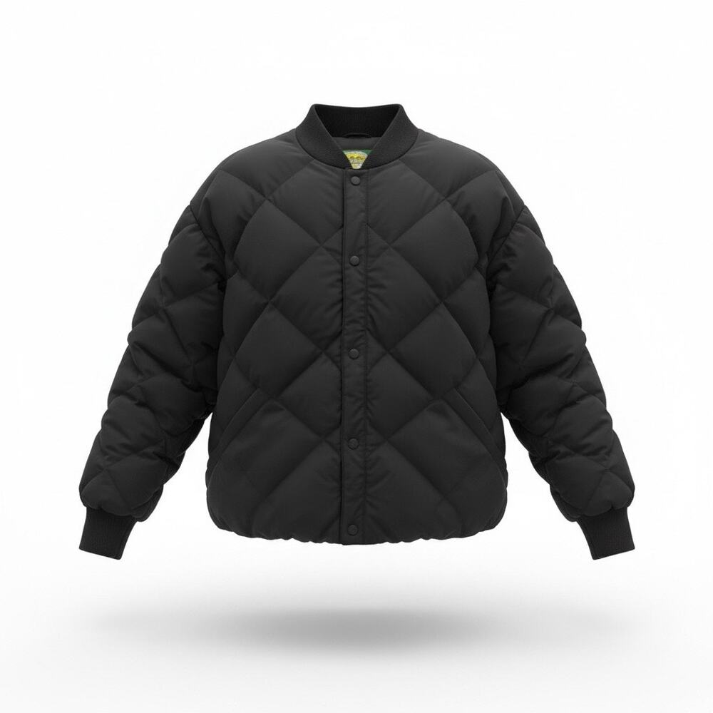 VTG Cabela’s Men’s Goose Down Quilted Puffer Bomber Coat 5XL Black